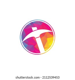 Mining Logo Design. Design-Vorlage für das Bergbaulogo