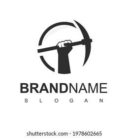Mining Logo Design Template Vector Illustration