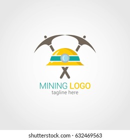 Mining Logo Design Template. Vector Illustration