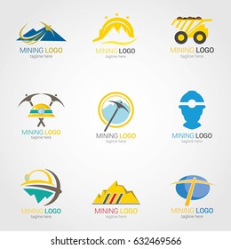 Mining Logo Design Template. Vector Illustration