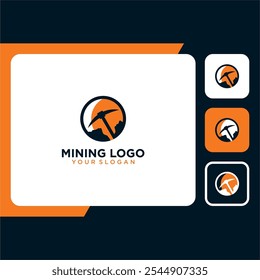 mining logo design with tool