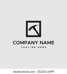 mining logo design with vector concept