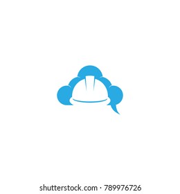 mining logo with hard hat helme