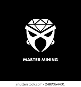 logo de minería, icono, minería de oro, Vector de stock