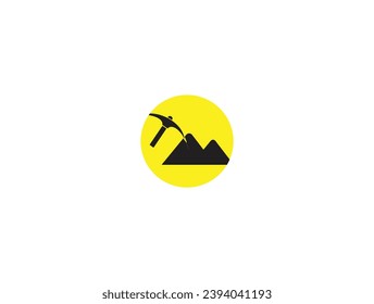 mining logo make with vector vector