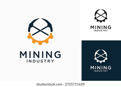 Design de ícone de símbolo de logotipo de mineração