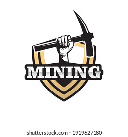 Mining logo template design vector