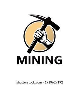 Mining logo template design vector