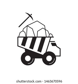 Mining logo template vector icon design