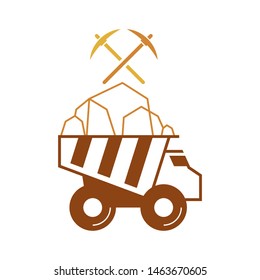 Mining logo template vector icon design
