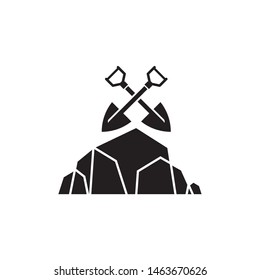 Mining logo template vector icon design
