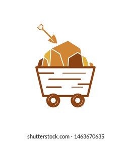 Mining logo template vector icon design