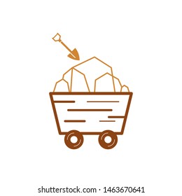 Mining logo template vector icon design