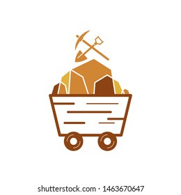 Mining logo template vector icon design