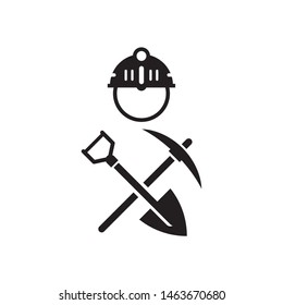 Mining logo template vector icon design