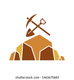 Mining logo template vector icon design