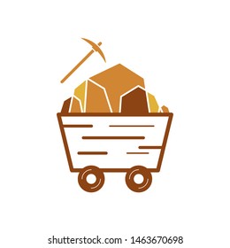 Mining logo template vector icon design