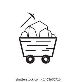 Mining logo template vector icon design