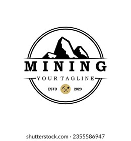 mining logo vector icon illustration design