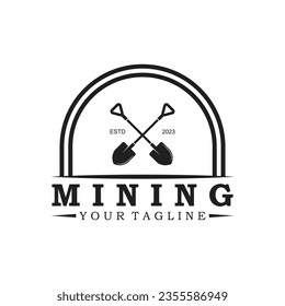 mining logo vector icon illustration design