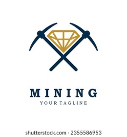 mining logo vector icon illustration design