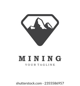 mining logo vector icon illustration design