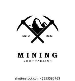 mining logo vector icon illustration design