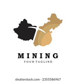 mining logo vector icon illustration design