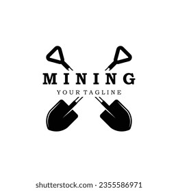 mining logo vector icon illustration design