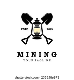 mining logo vector icon illustration design