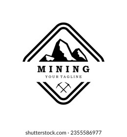 mining logo vector icon illustration design