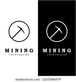 mining logo vector icon illustration design