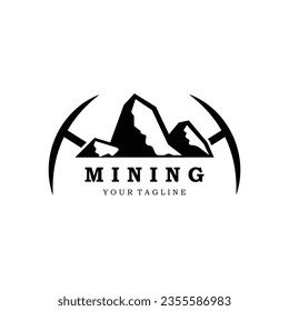 mining logo vector icon illustration design