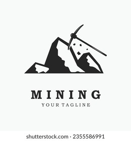 mining logo vector icon illustration design