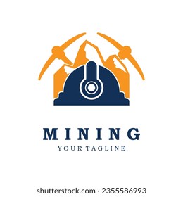 mining logo vector icon illustration design