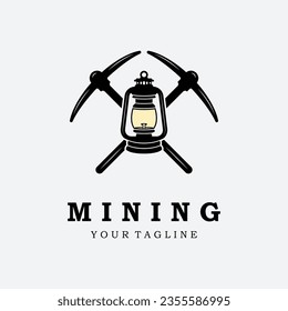 mining logo vector icon illustration design