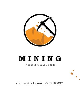 mining logo vector icon illustration design