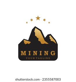 mining logo vector icon illustration design