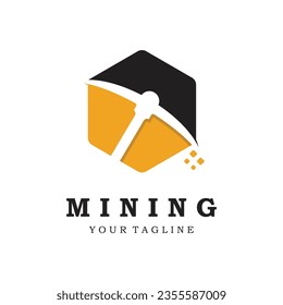 mining logo vector icon illustration design