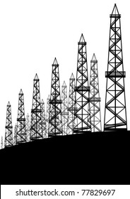 Mining. Oil industry. Contour image