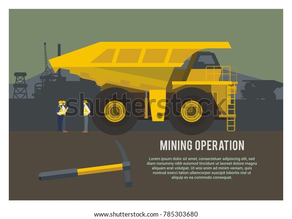 mining operation simple\
illustration