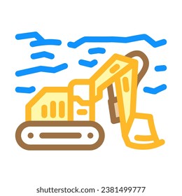 mining operations color icon vector. mining operations sign. isolated symbol illustration