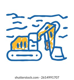 mining operations doodle icon sketch vector. mining operations sign. isolated symbol illustration