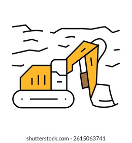 mining operations line icon vector. mining operations sign. isolated symbol illustration