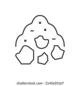 Mining Ore Line Outline Icon Stock Vector (Royalty Free) 2145633167 ...