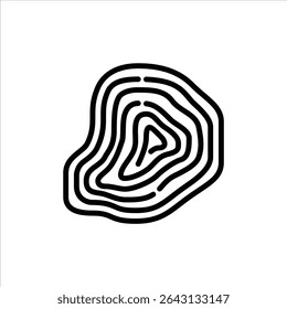 Mining outline icon. mine black line illustration.
