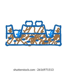 mining peat doodle icon sketch vector. mining peat sign. isolated symbol illustration