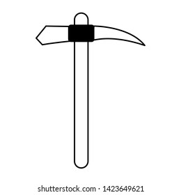 Mining pick equipment tool isolated symbol vector illustration graphic design