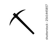 Mining pickaxe icon, vector flat black trendy style illustration for web and app..eps