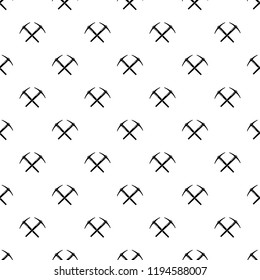 Mining pickaxe pattern vector seamless repeating for any web design